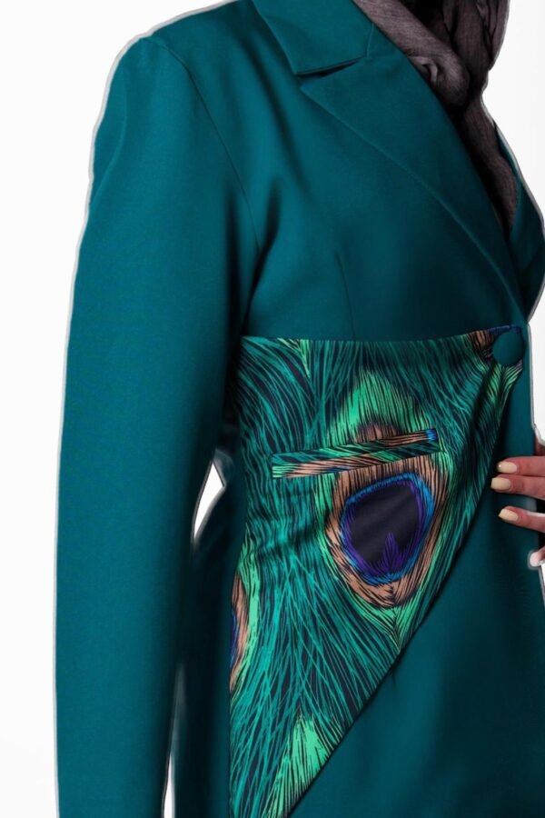 Turquoise blazer set - Image 2